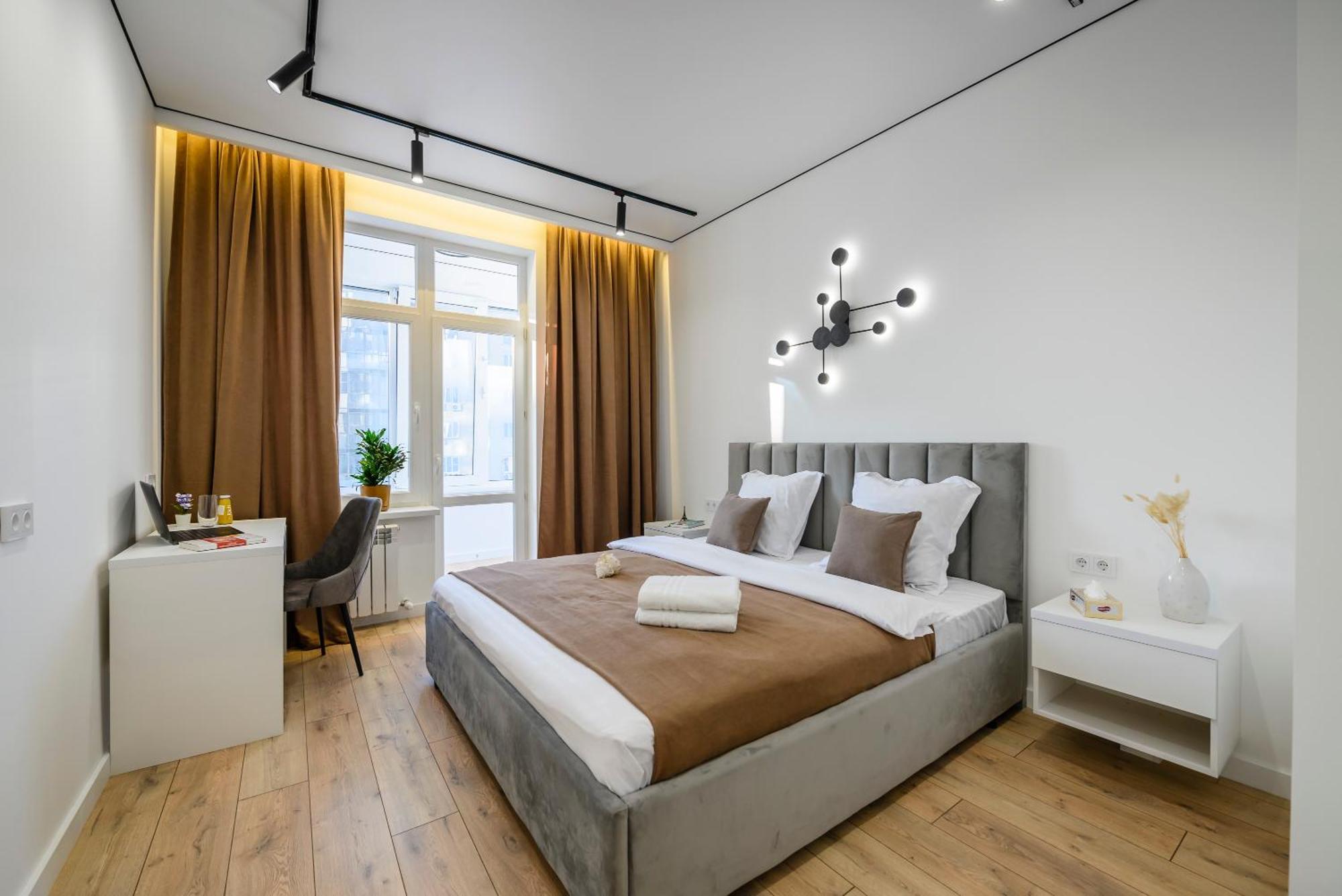 5 New Business-Class Apartments R-House Near Mega Almaty Bagian luar foto